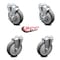 Service Caster 5 Inch Thermoplastic Rubber Wheel Swivel Bolt Hole Caster Set with 2 Brake SCC SCC-BH20S514-TPRB-2-TLB-2 - alternate 4